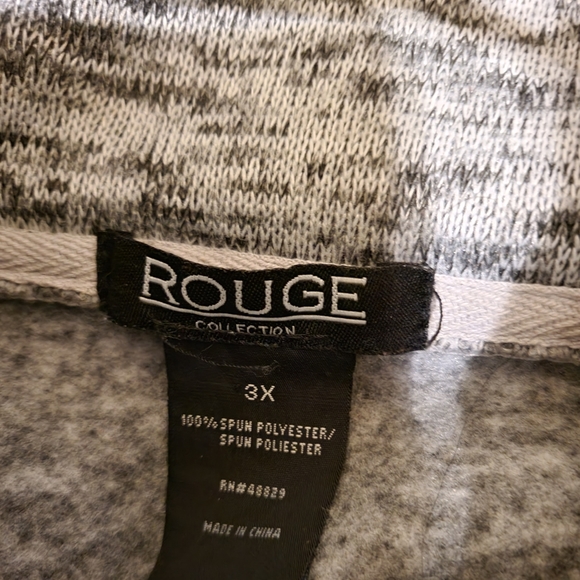 Gray and black stretchy sweater tunic. - Picture 10 of 10